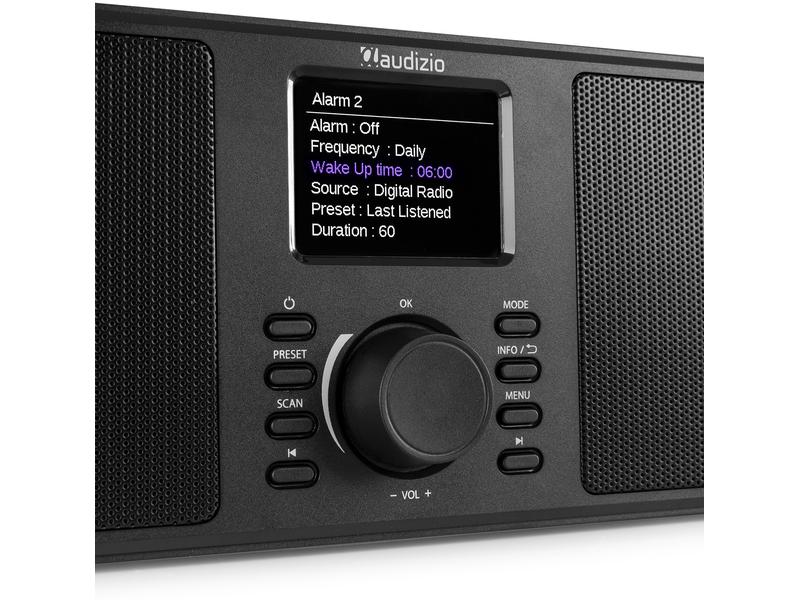Audizio DAB  Radio Monza Schwarz Portables DAB  Radio mit FM-Funktion und Bluetooth-Konnektivität