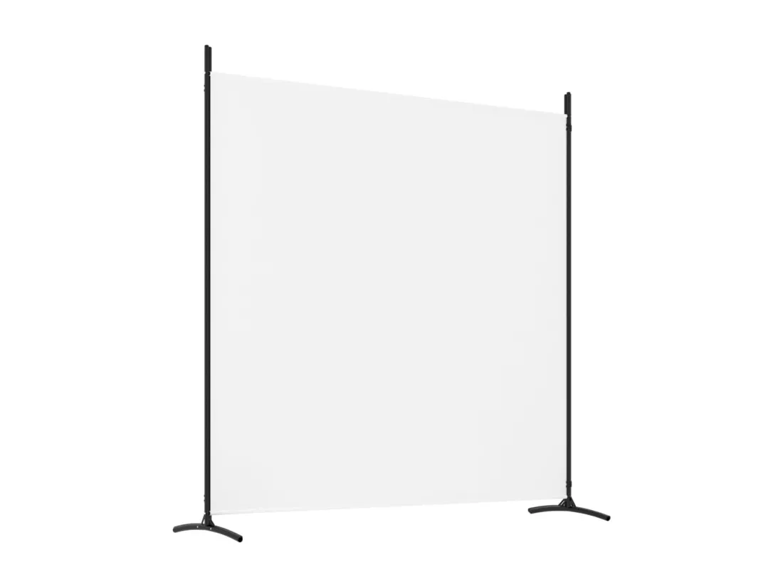 Cloison de séparation 4 panneaux Blanc 698x180 cm Tissu