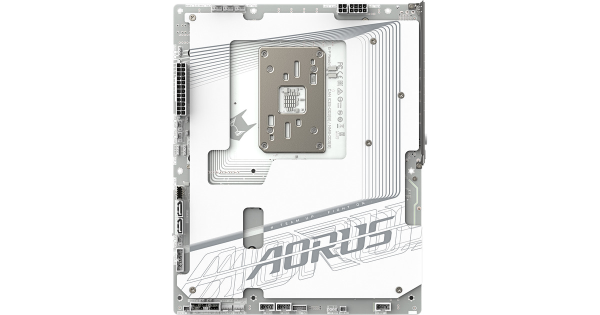 GIGABYTEX870 AORUS STEALTH ICE socket AM5 moederbord  (Zilver/wit, RAID, 5 Gb-LAN, WLAN, BT, Sound, ATX)