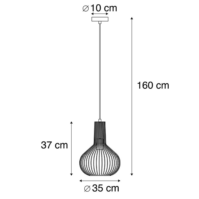 Design hanglamp goud - Wire Bake