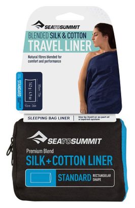 Drap de couchage Sea to Summit soie et coton Silk Cotton droit