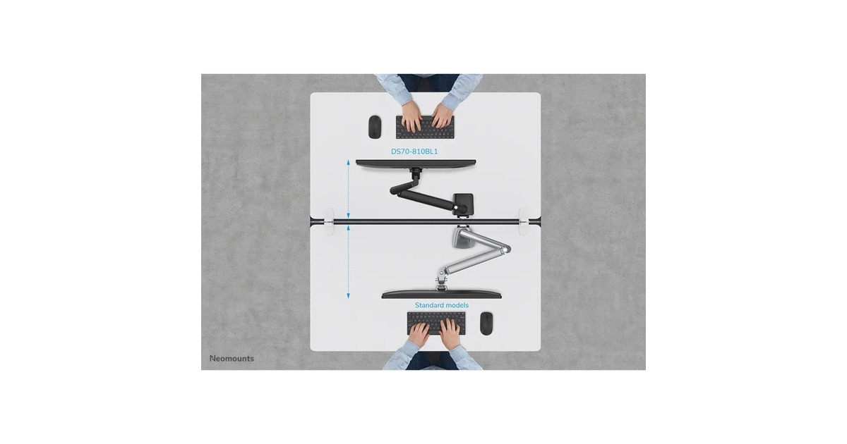 NeomountsDS70-810BL1 monitor bureausteun monitorarm  (Zwart)