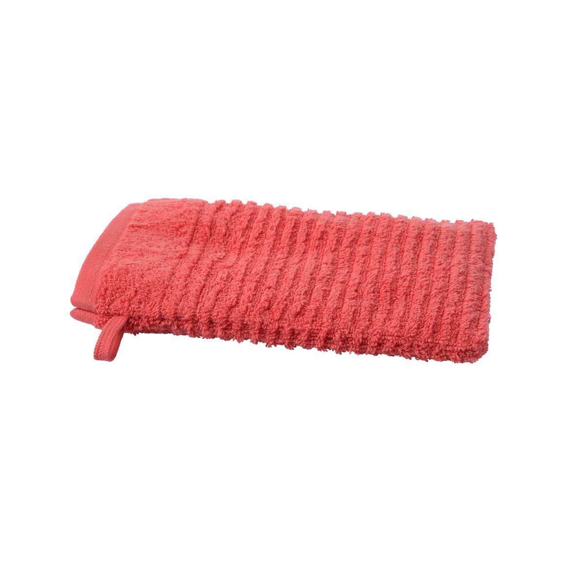 My Home Waschhandschuh mit Rippstruktur hellrot