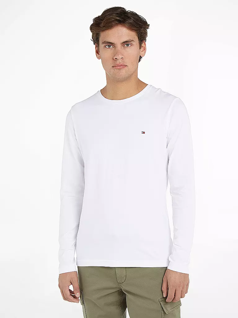 TOMMY HILFIGER Langarmshirt weiss