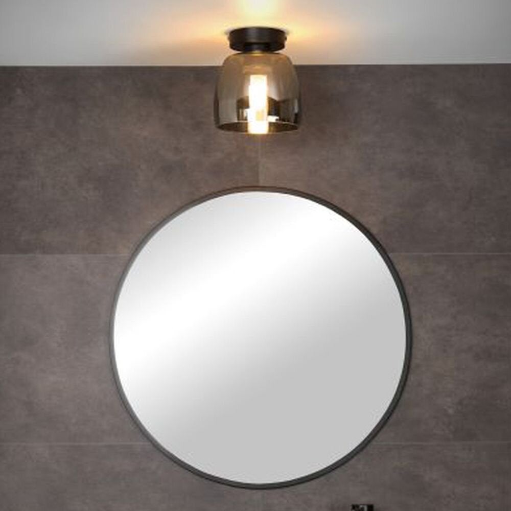Tyler badkamerplafondlamp van metaal en glas G9 in zwart