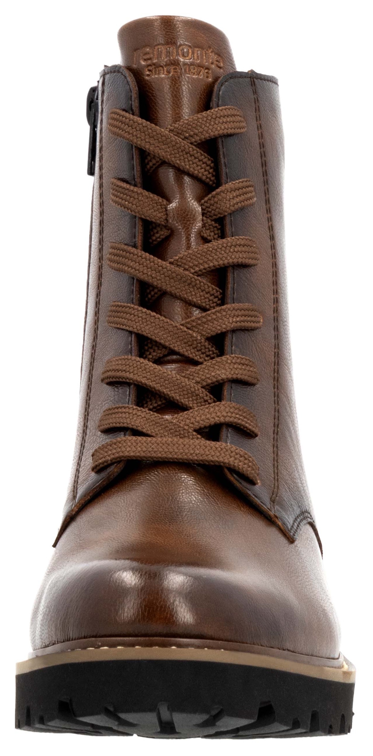 Remonte Schnürboots  , Blockabsatz, Schnürstiefelette im Used Look