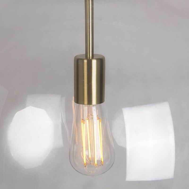 +Moderne hanglamp messing met smoke glas 50 cm - Ball