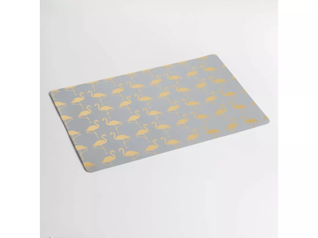Set de table 28 x 44 cm acapulco naturel imprime metallise