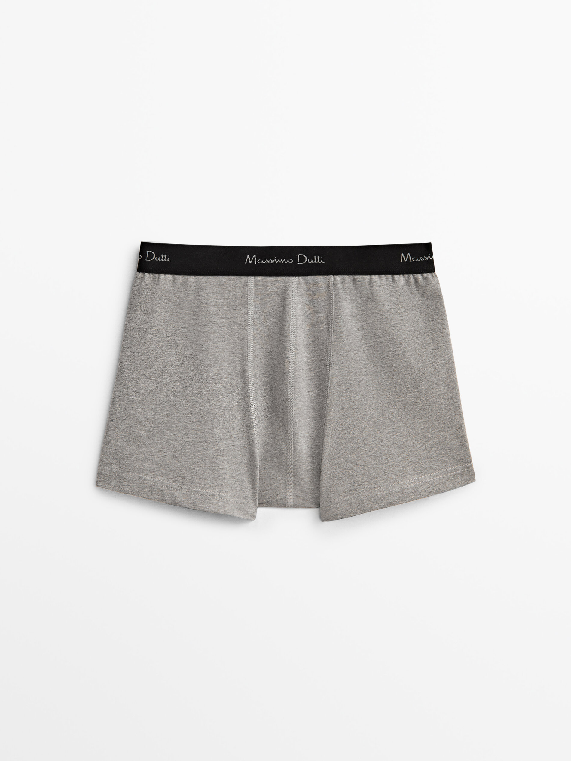 Calção boxer com cinto preto - GRIS PERLA