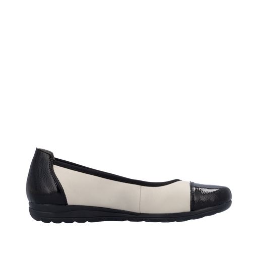Rieker Ballerinasko, Black/Kreide, 42