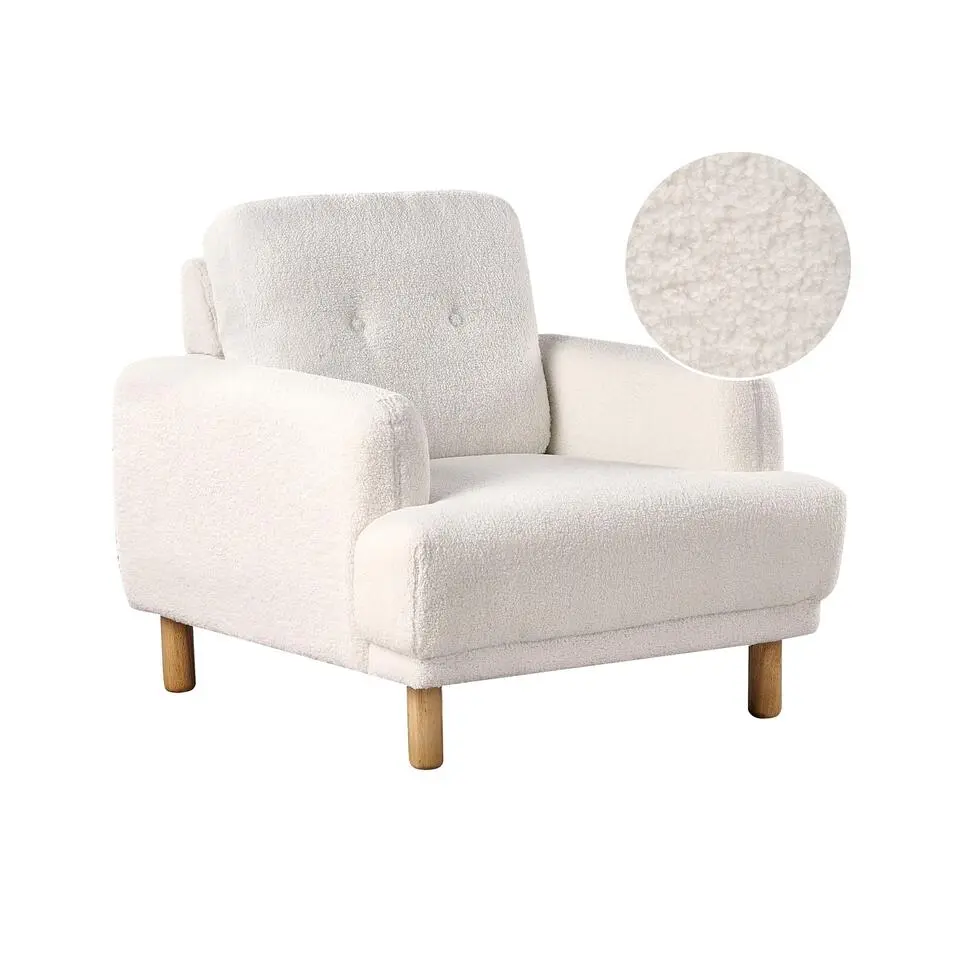 TUVE - Fauteuil - Wit - Bouclé