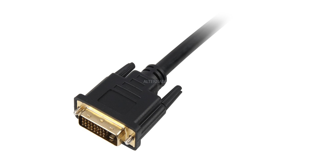 SharkoonDVI-D kabel  (Zwart, 1 meter)