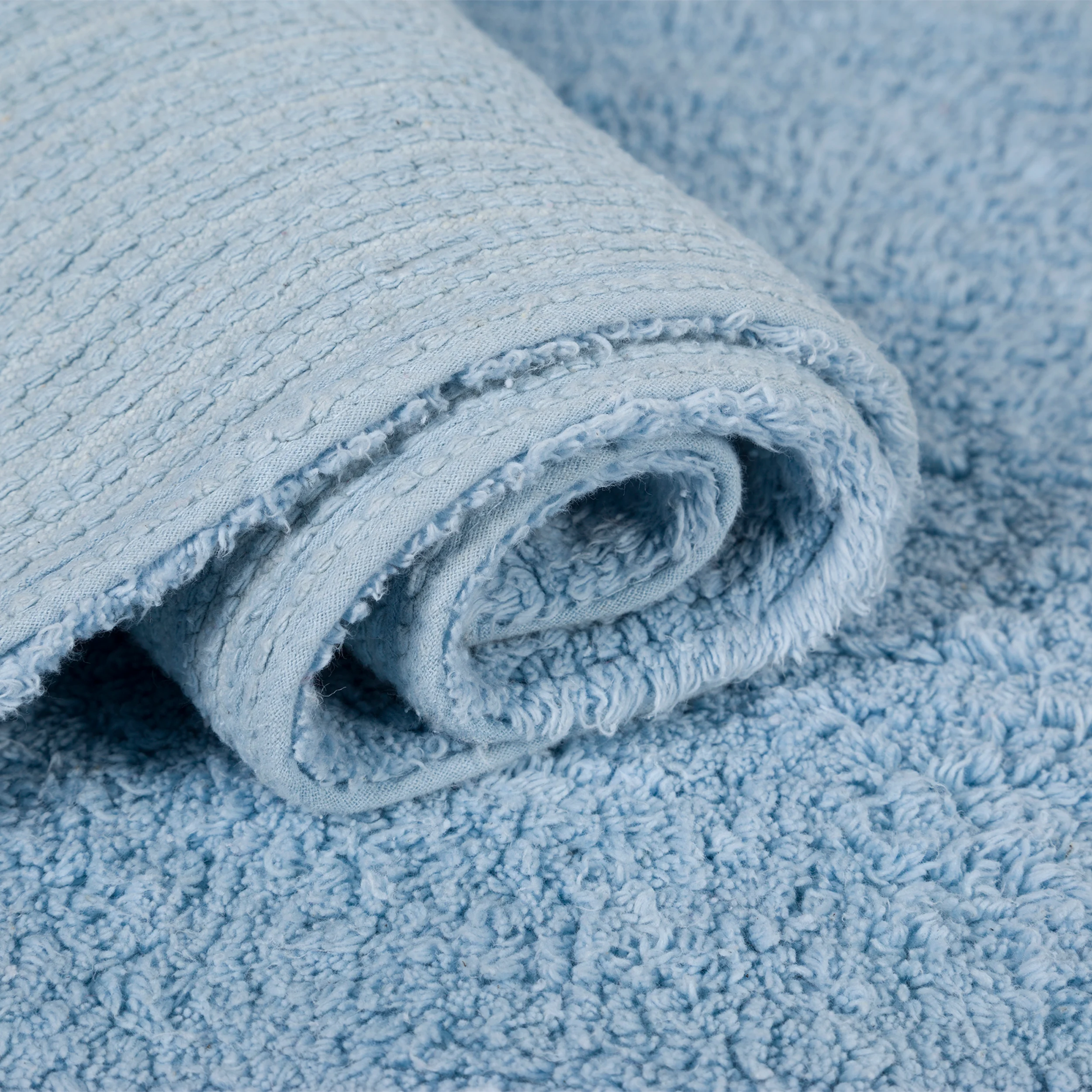 ÉTOILES - Tapis rectangulaire lavable en coton | Bleu