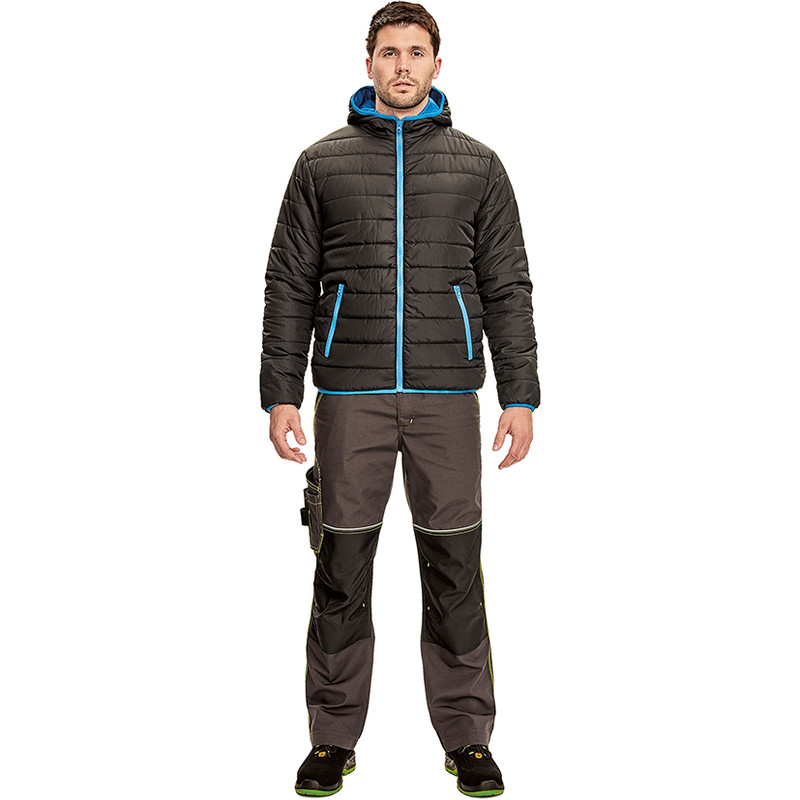 Cerva winterjas heren M zwart/blauw