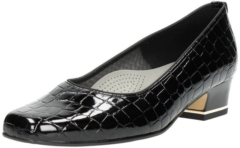 Ara Graz Cocco-Lack zwart croco lak