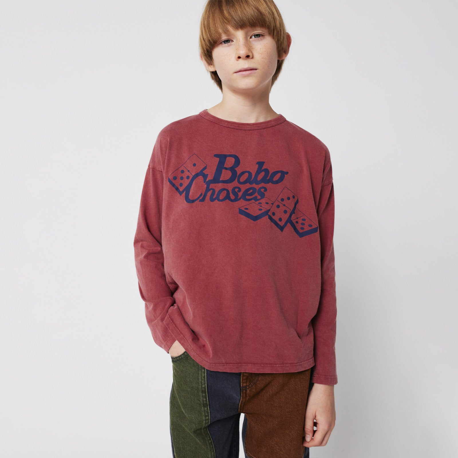 Langarmshirt Dominos Brown
