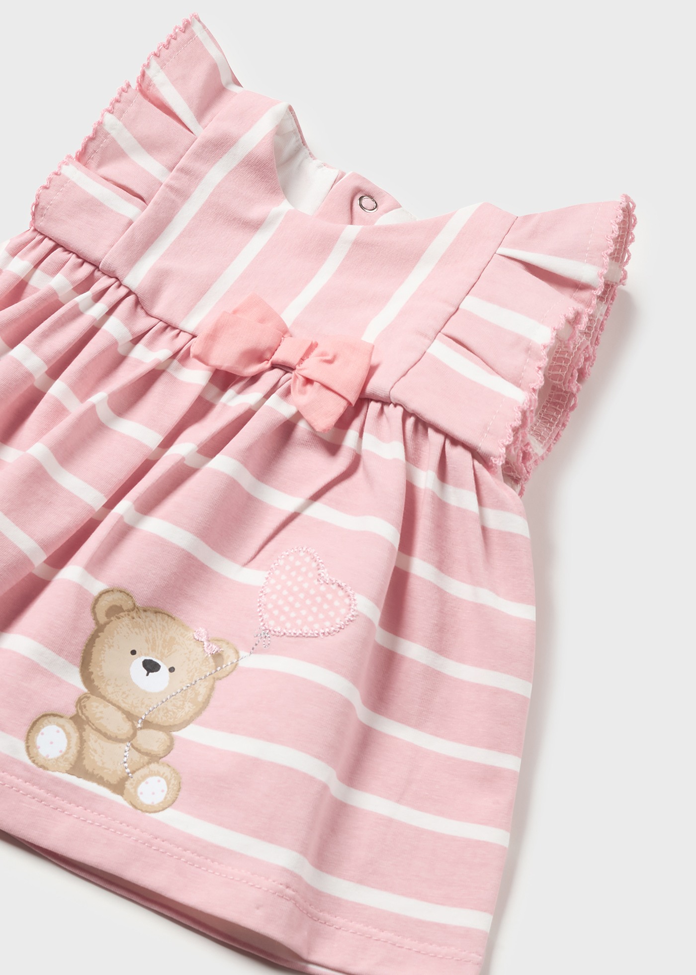 Vestido com estampa de algodão sustentável para recém-nascido