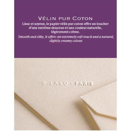 20 enveloppes DL(110x220mm) Vélin pur coton gommées - Crème