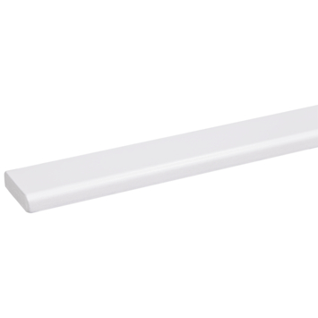 Koplat recht 12x45mm 270cm mdf r9003