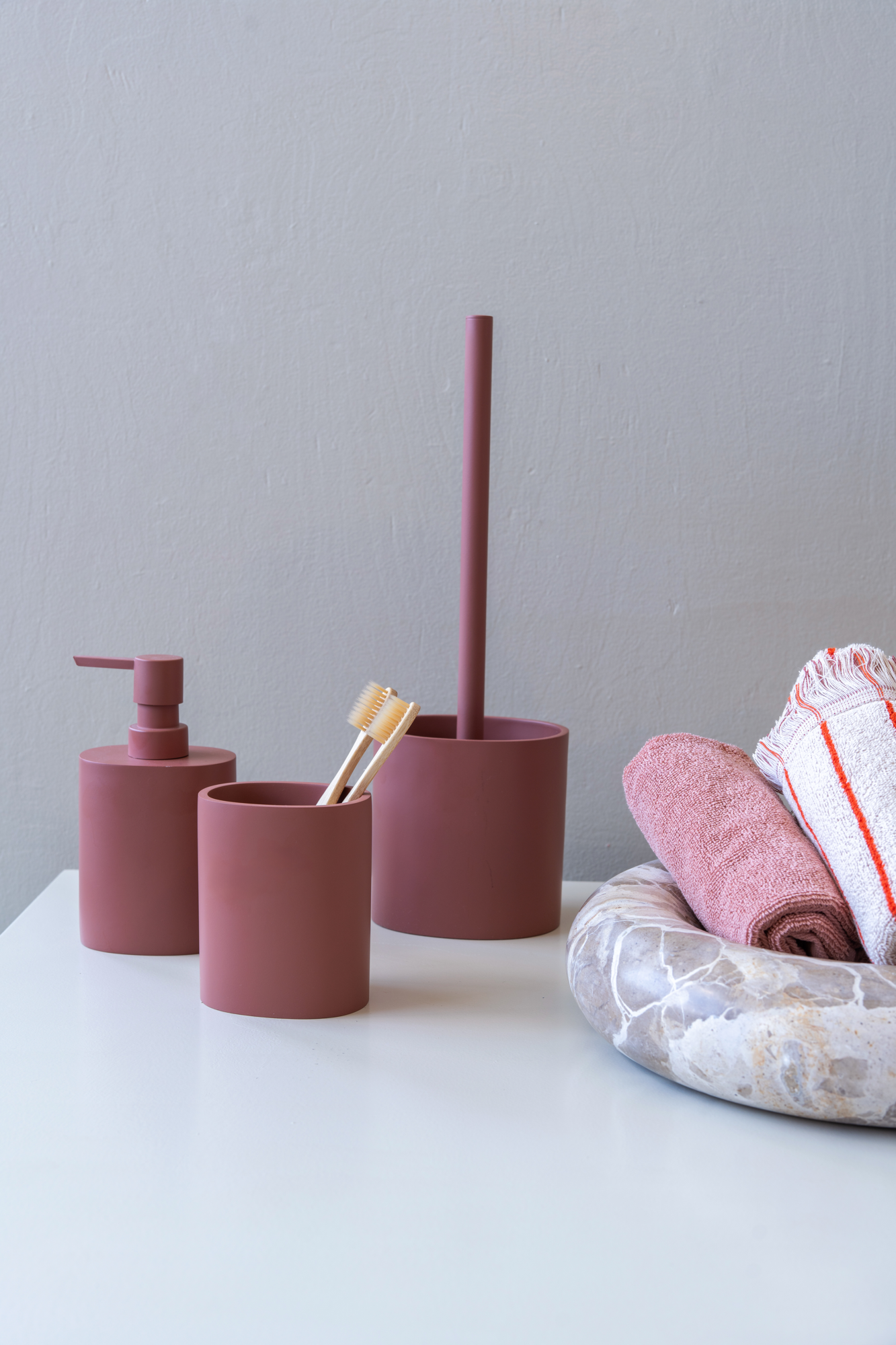 Toiletborstel soft terracotta
