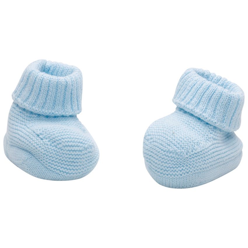 Chaussons bleus en coton bio - Bleu
