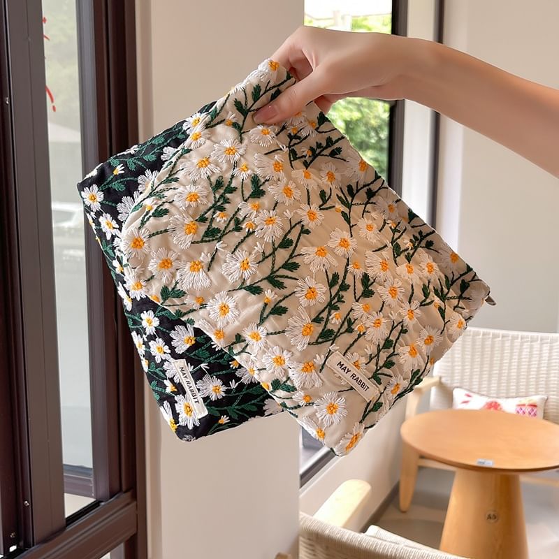 Milha - Make-uptas met bloemenborduursel