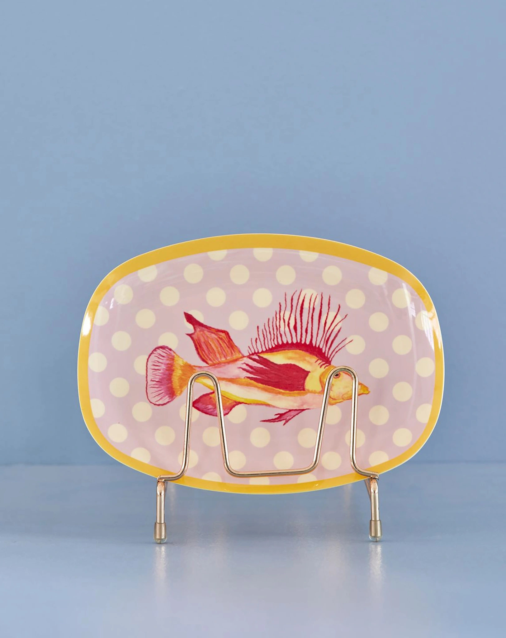 Melamin-Servierteller FISH PRINT small in lavender