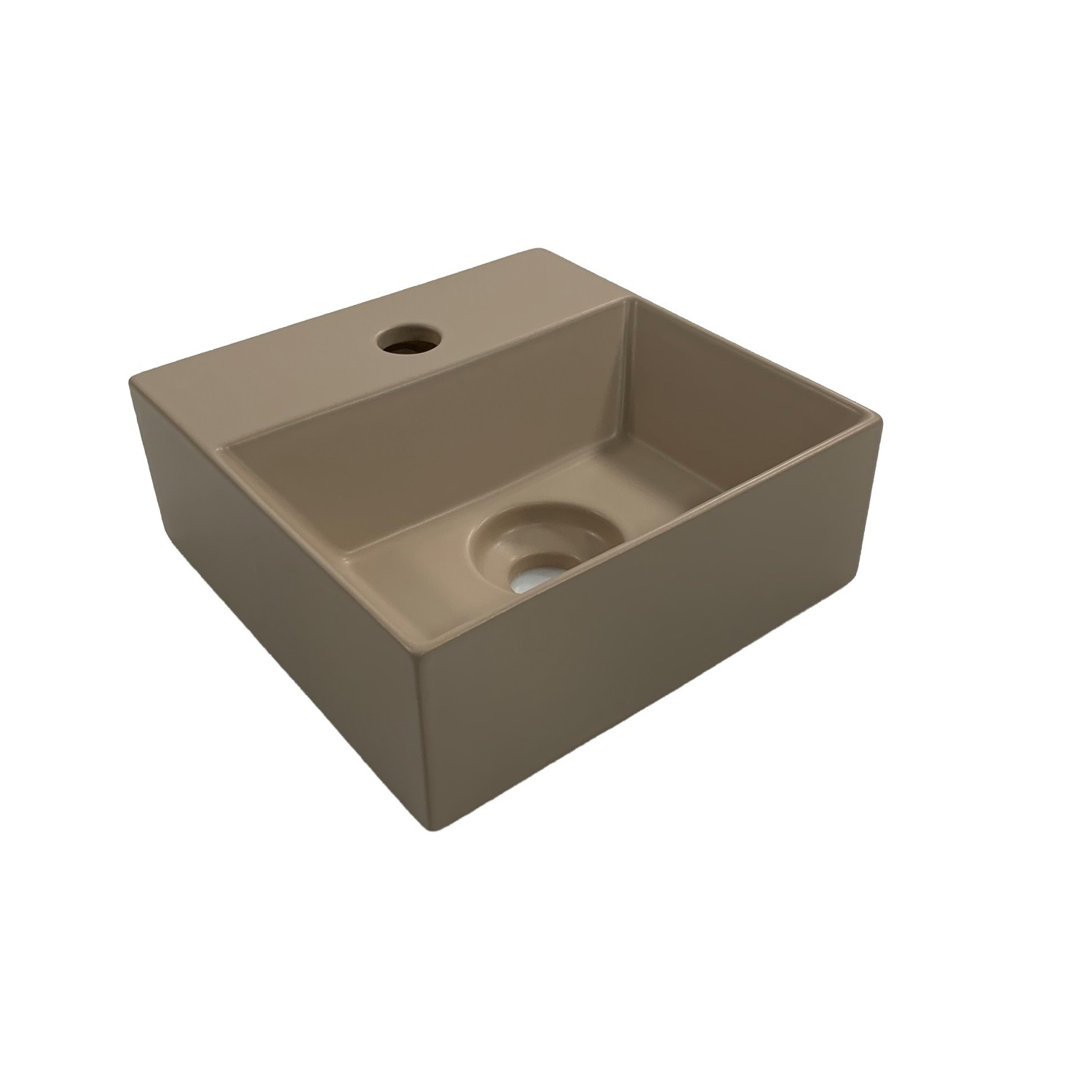 Salenzi Spy Fontein met clickwaste 30x30 cm mat taupe