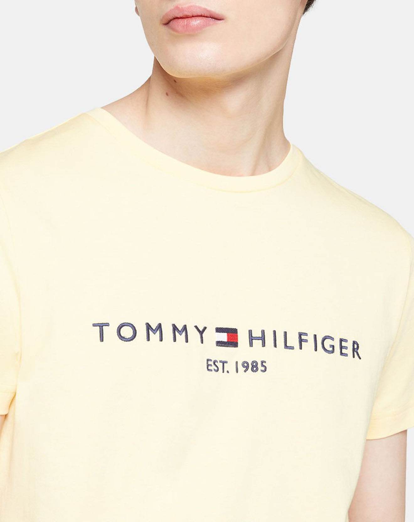 Tommy Hilfiger T-Shirt Tommy Logo jaune pâle