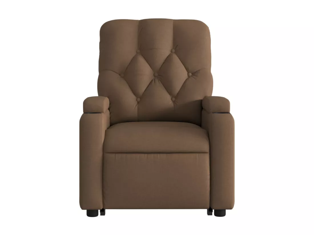 Fauteuil massant inclinable Marron Tissu