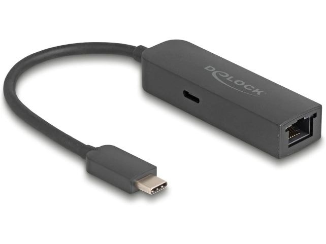 Delock Netzwerk-Adapter USB-C – RJ45 2.5Gbps mit PD 100 Wat Delock USB Type-C Adapter zu 2.5 Gigabit LAN mit Power Delivery 100 Watt