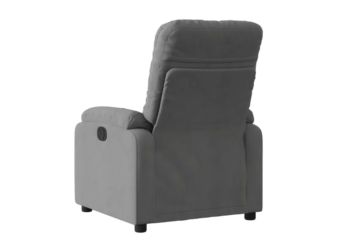 Fauteuil inclinable gris foncé tissu microfibre