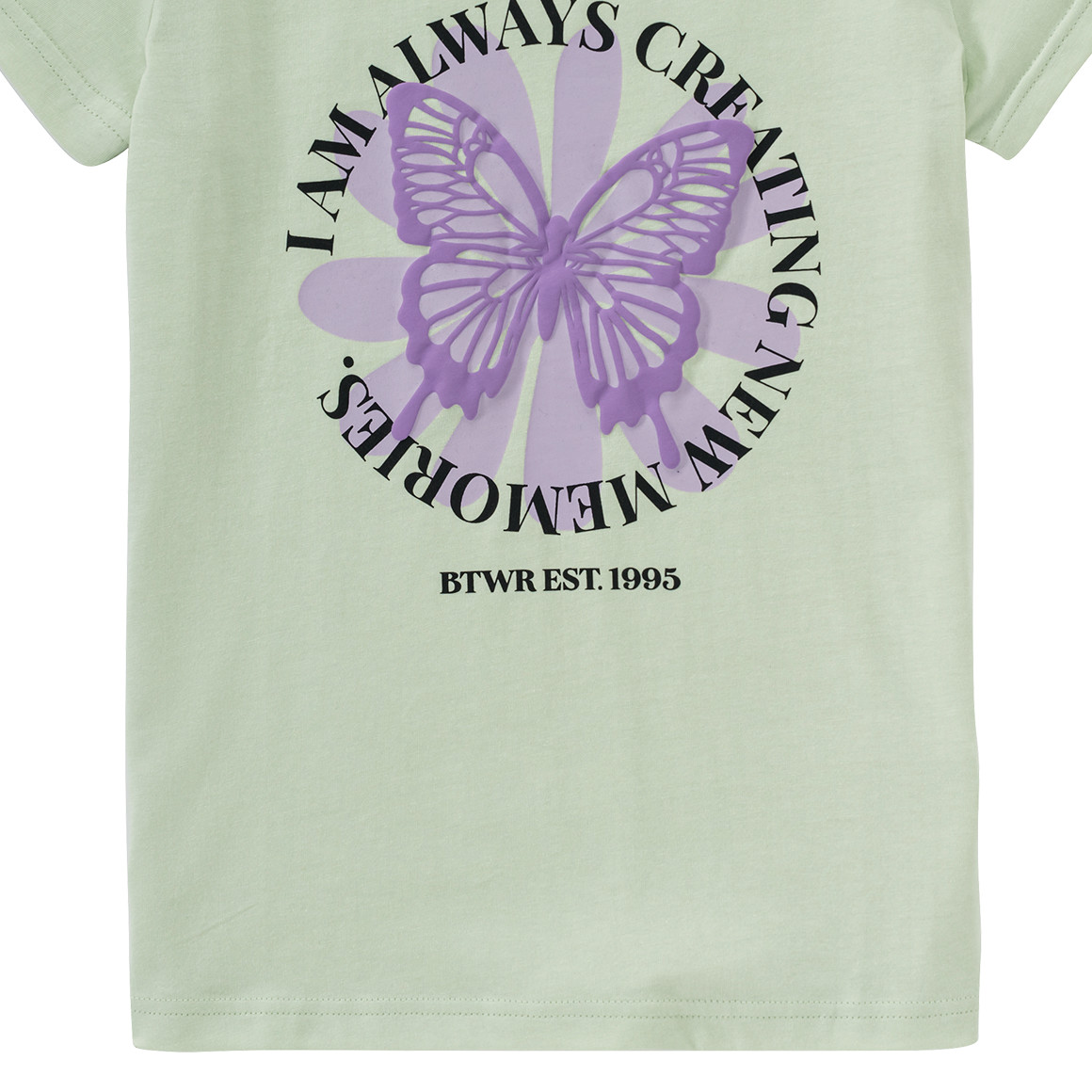 Beatwear Mädchen T-Shirt mit Schmetterlings-Print hellgrün