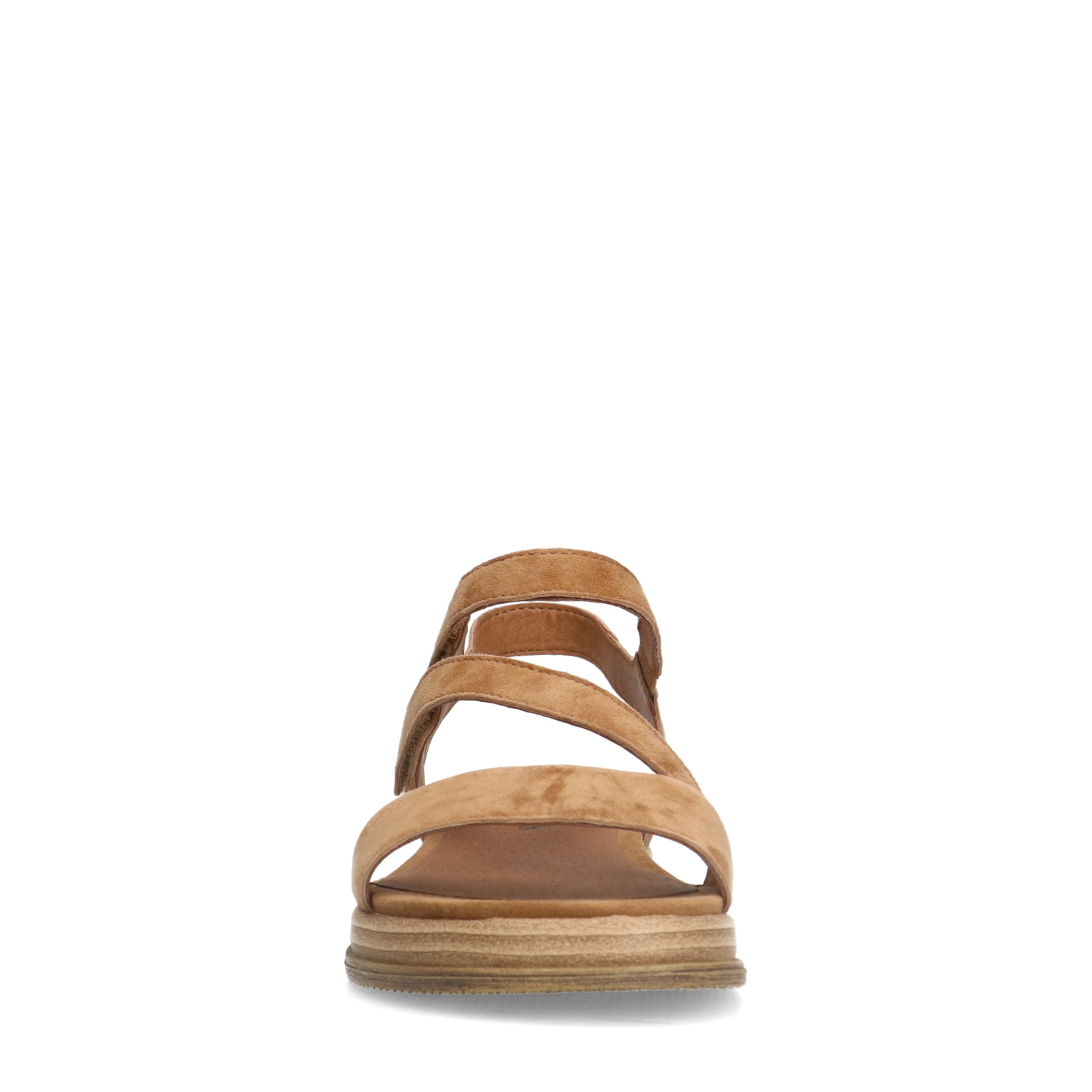 Cognac leren sandalen