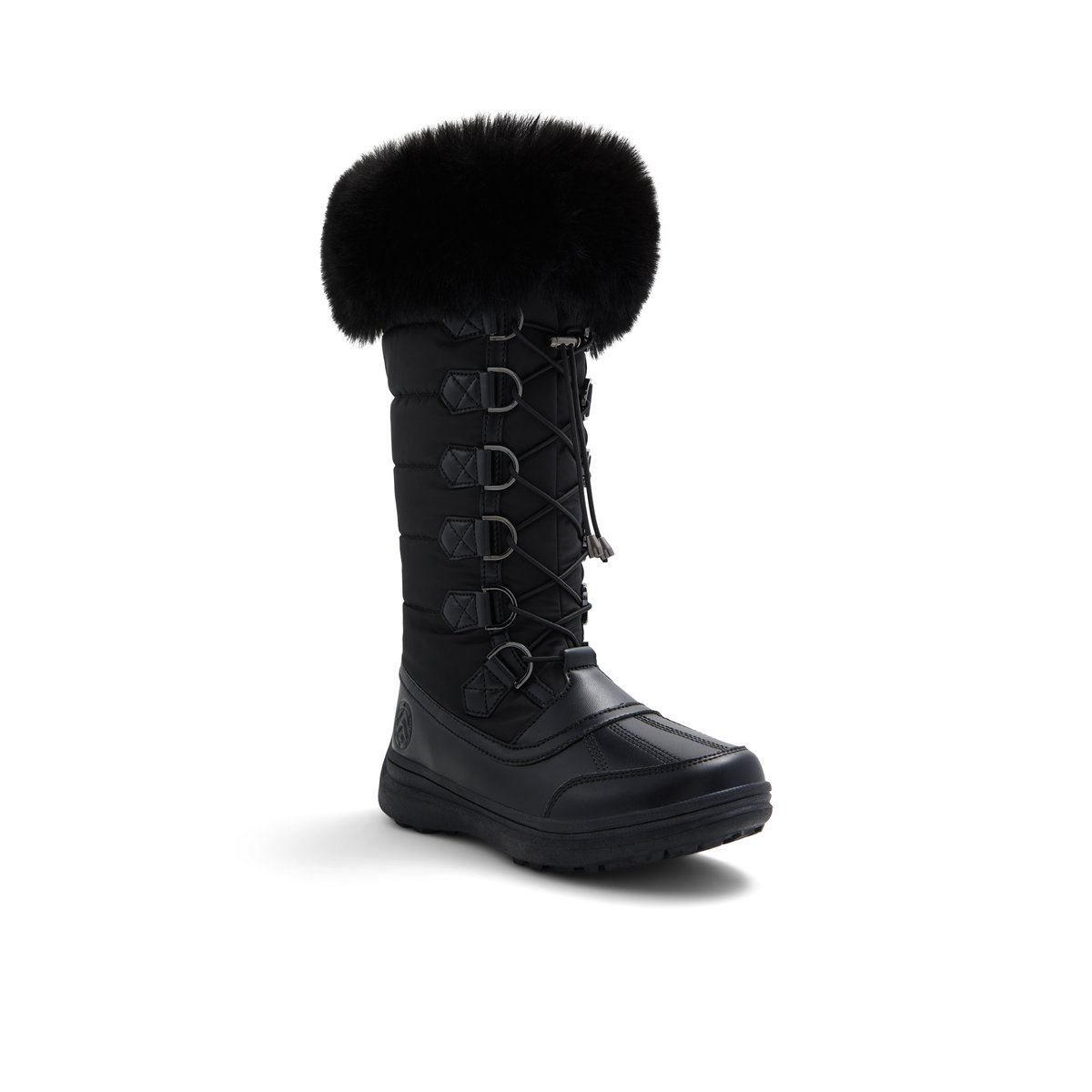 BANFF TRAIL-Rivulinee-Bottes d'hiver - Talon plat - Noir/Blanc