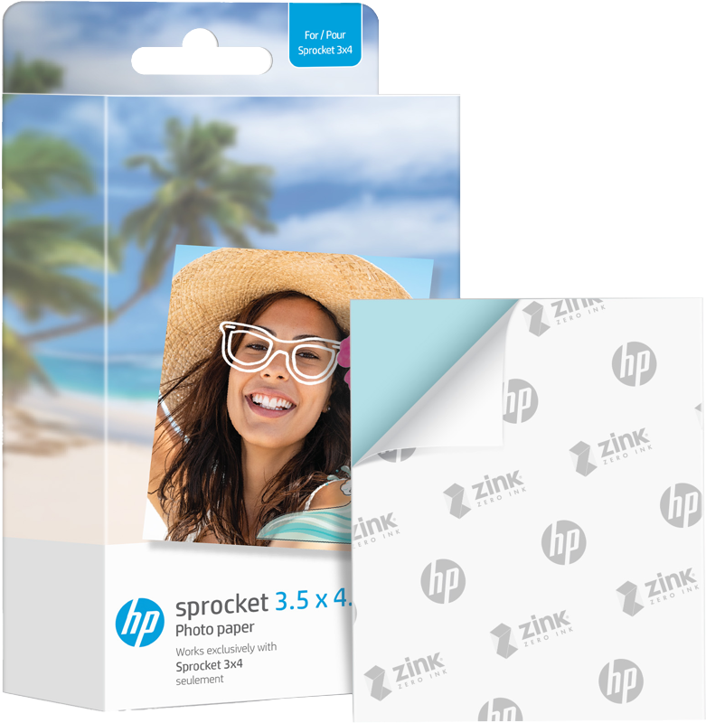 HP - Sprocket Zink paper 3,5x4,25 50-pack (HPIZ3X450)