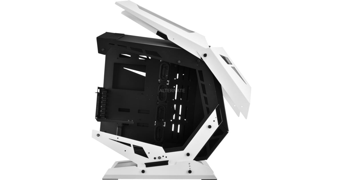 SharkoonELITE SHARK CA700 midi tower behuizing  (Zwart/wit | 2x USB-A | 1x USB-C | Tempered Glass)