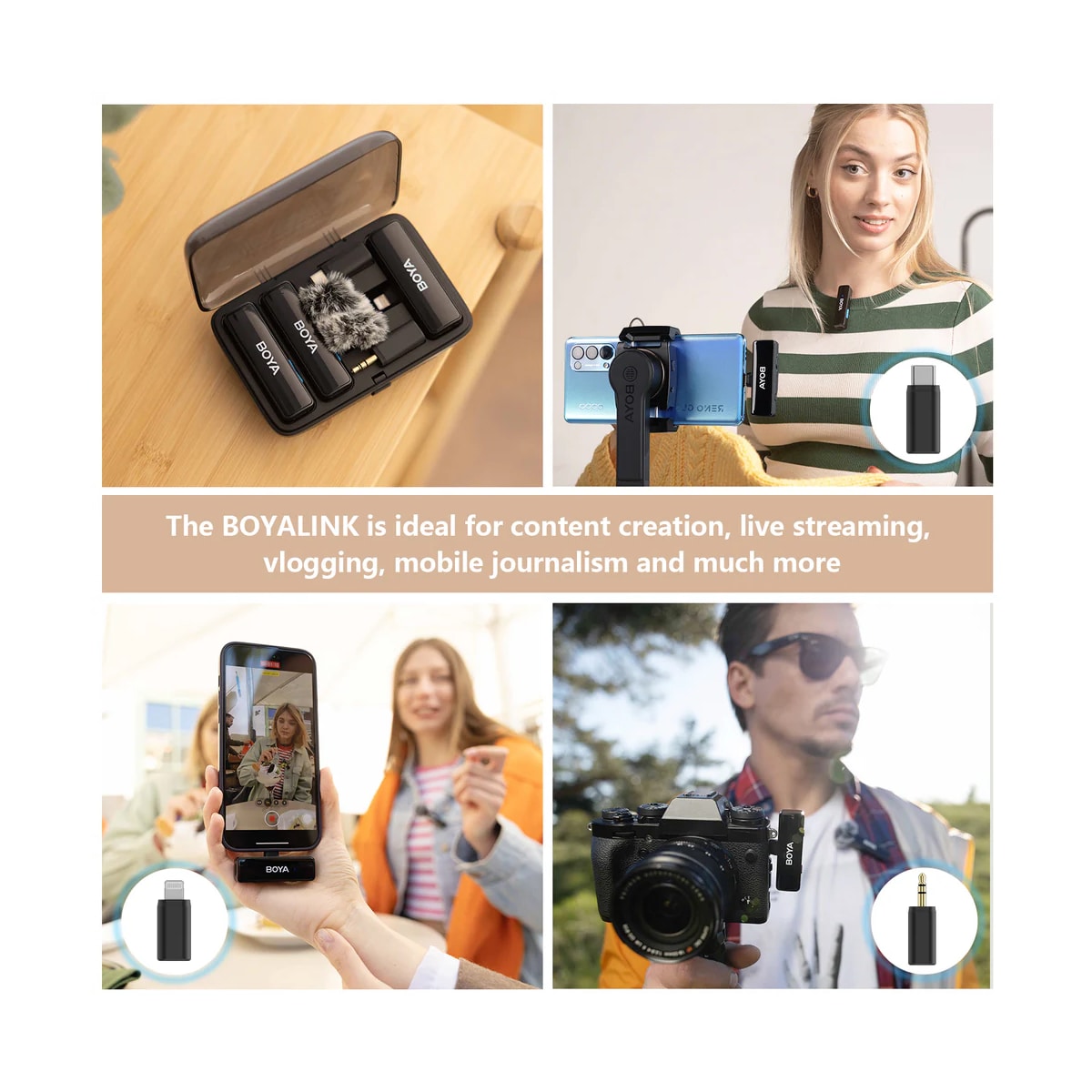 Boya trådløs mikrofon x2 system BOYALINK