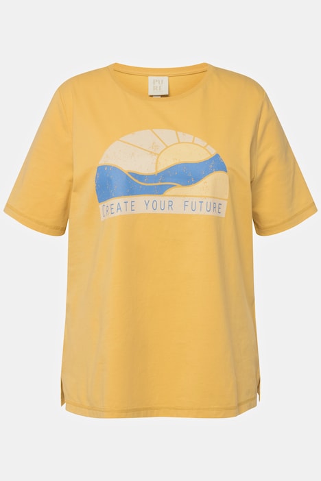 T-Shirt, Sundown, Rundhals, Halbarm, Biobaumwolle