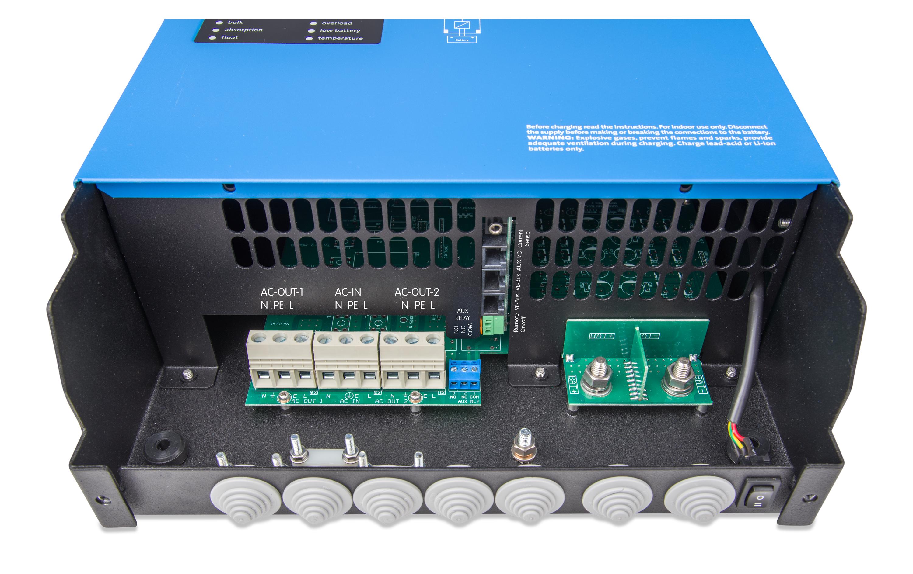 Multiplus II Wechselrichter/Ladegerät 48 V 5000 VA<br>Kombination aus Wechselrichter, Ladegerät und Transferschalter