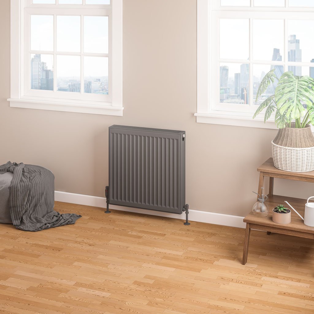 Eastbrook Type 22 paneelradiator 60x60cm 1245W antraciet