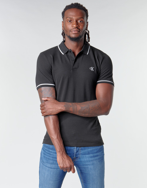 Calvin Klein Jeans - TIPPING SLIM POLO - Noir