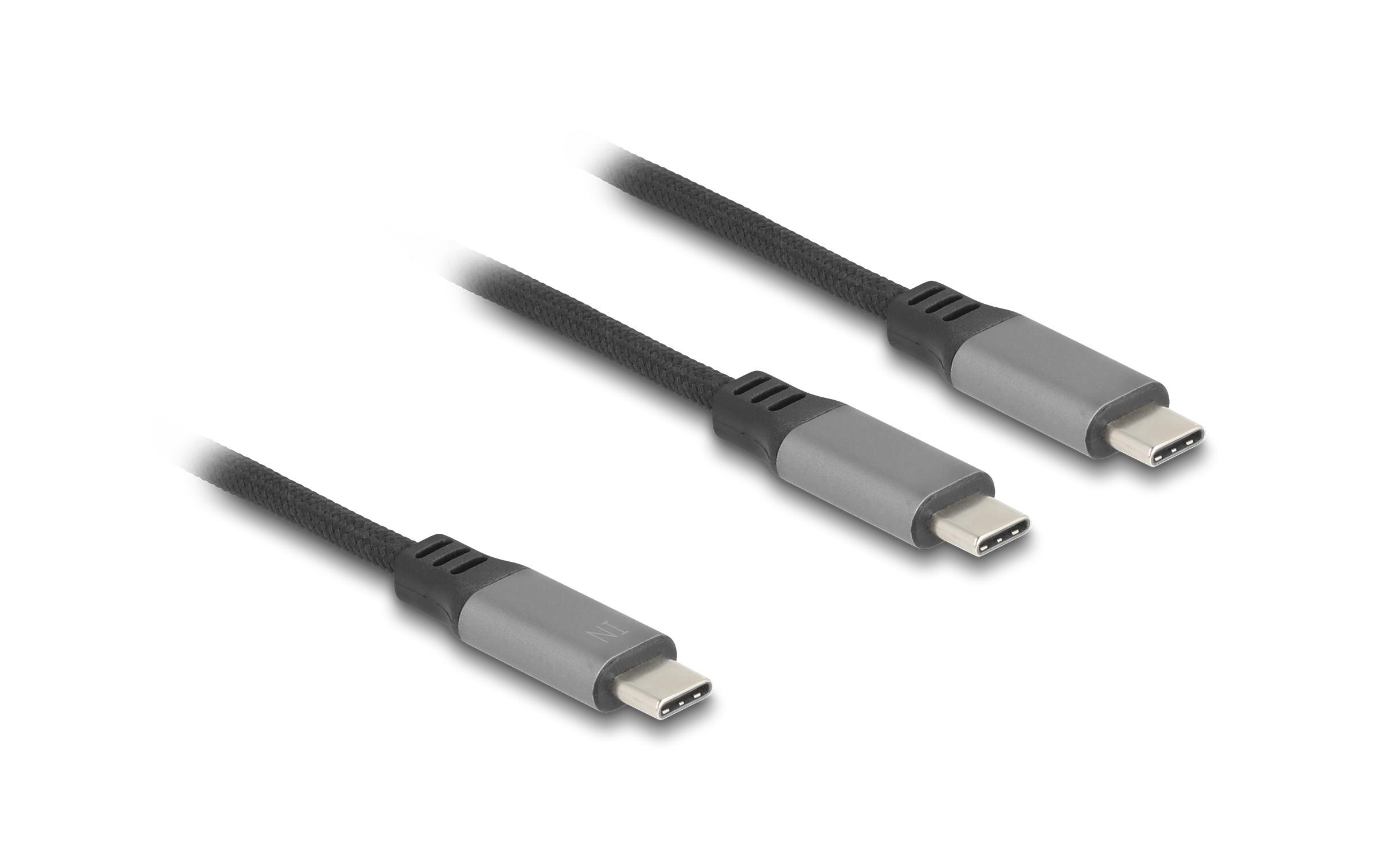 USB 2.0-Y-Kabel USB C - USB C 1.2 mUSB Y-Kabel mit einer Ladeleistung von bis zu 100 W