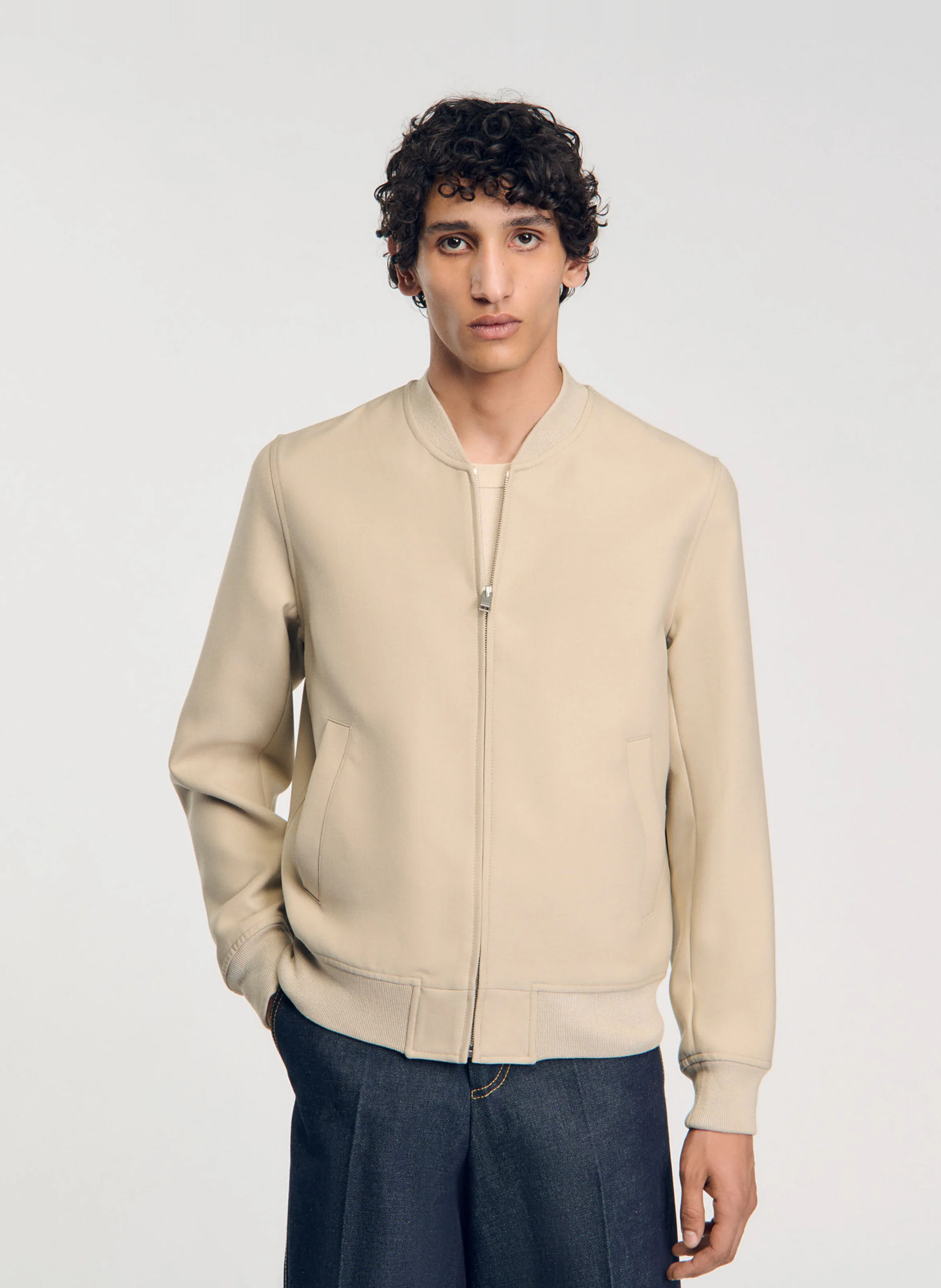 Blouson col teddy | Blanc