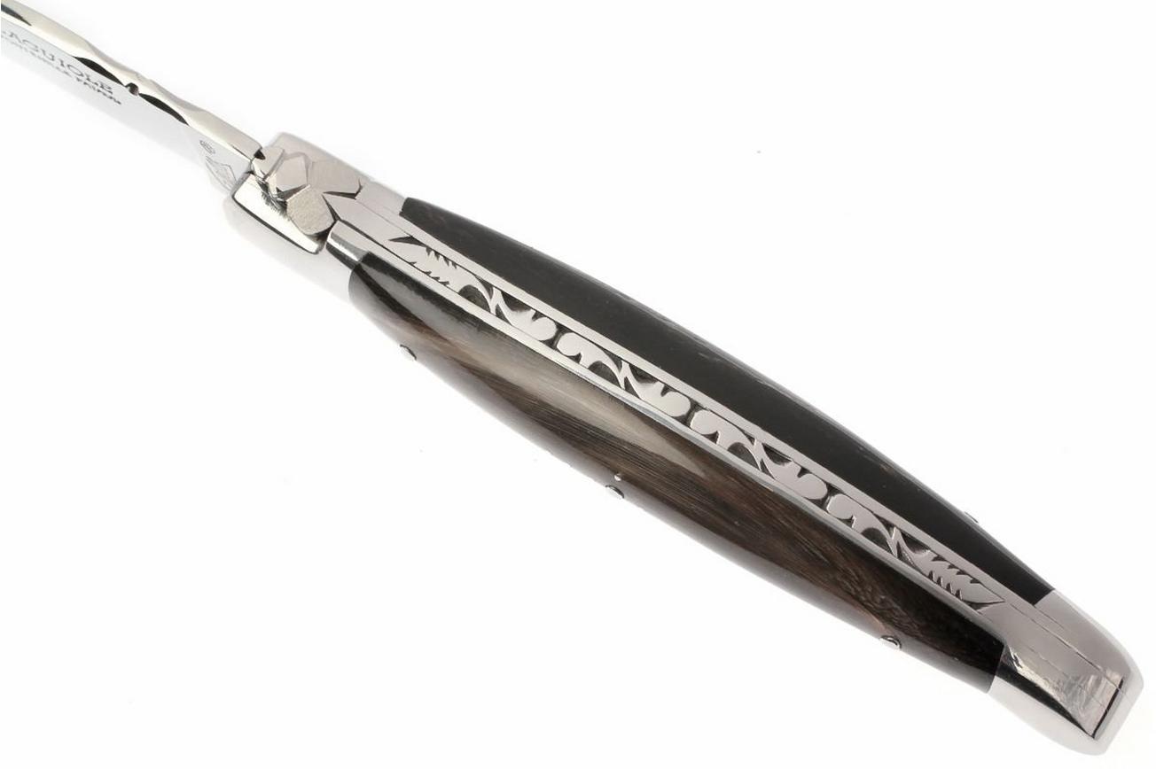Fontenille Pataud 12cm L12PCN zwart buffelhoorn, Laguiole zakmes