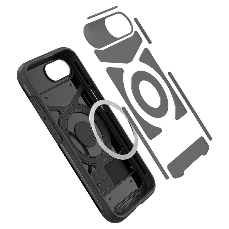 iPhone 16e MagSafe Slim Armor Case Hülle mit Kickstand (ACS09129) - Schwarz