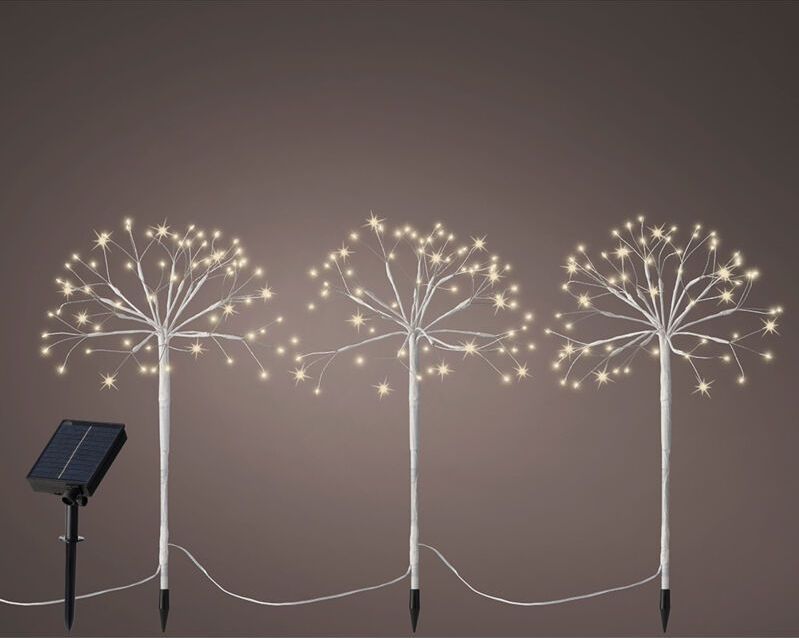 Lumineo - White Christmas Mini - Tuinverlichting - 3 Stuks - Solar