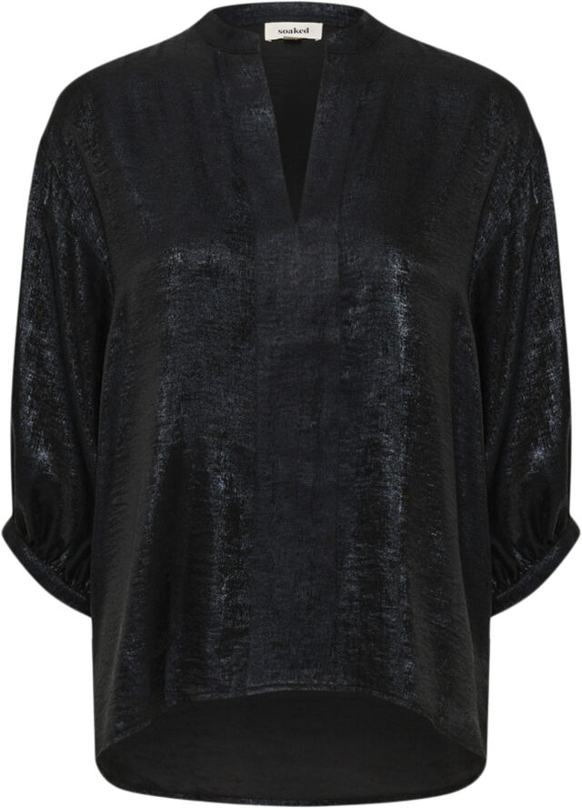 Soaked in Luxury SLElvie Amily Blouse 3/4 Black