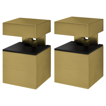 Duraline clip geborsteld goud set 2 stuks