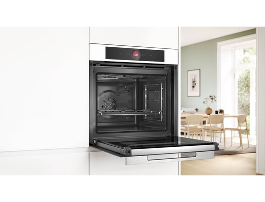 BOSCH - Four encastrable pyrolyse HBG7741W1, Série 8, 71 litres, 14 modes de cuisson